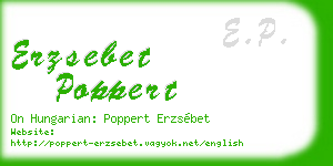 erzsebet poppert business card